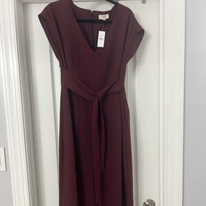 LOFT Deep Burgundy Jumpsuit